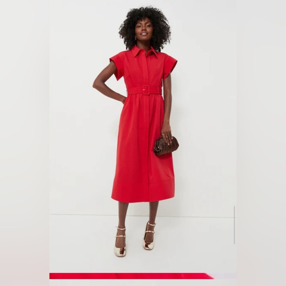 NWT - Tuckernuck Vibrant Red Collared Dress - Size Small - Picture 7 of 7